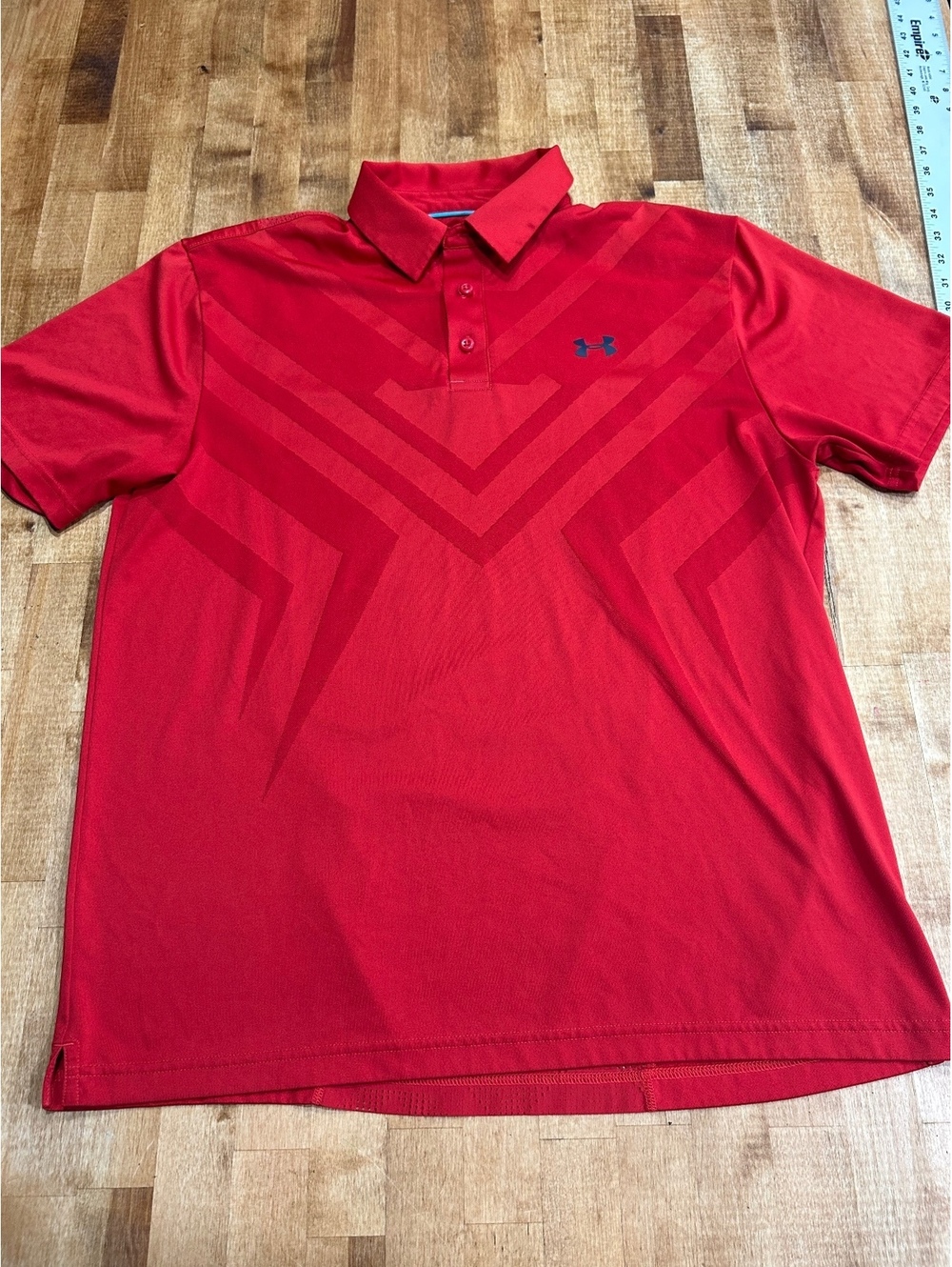 Under Armour Red Loose Fit Polo Shirt LG